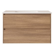 Horizon 900mm Light Oak Wall Hung Vanity